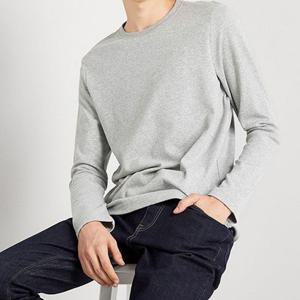 레이어드 남자 티셔츠 V넥 긴팔 티 이너 기모 무지