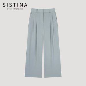 [SISTINA] 인기 투턱 롱 와이드 팬츠_AWWSLO21130_DL