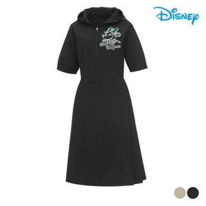 [디즈니골프] 여성 후드 반집업 A라인 반팔 원피스 티셔츠 DO1LTO011