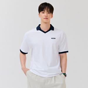 남자 브이넥 카라 반팔 티셔츠-DCRK5741E01