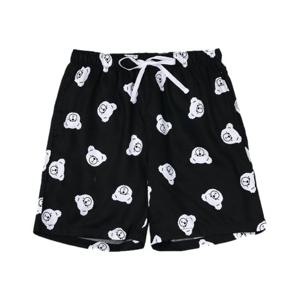 [예스]곰돌이 배색 5부 블랙 여 팬츠 YSWEZ501