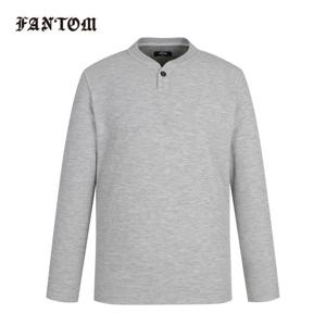 [팬텀] 남성 로고 헨리넥 긴팔티셔츠