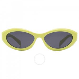 프라다 다크 그레이 오벌 여성용 선글라스 PR 26ZS 13L08Z 55