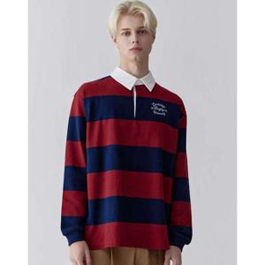 캠브리지 유니버시티 24FW 시그니처 럭비 카라티 레드 CQTS4F300R3