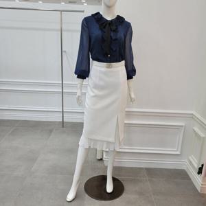 [미니멈]리본타이 프릴카라 블라우스 (MYCGWB8100NA)_IC