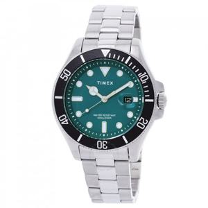 타이멕스 하버사이드 코스트 쿼츠 그린 다이알 남성용 시계 TW2V91900 TW2V91900VQ