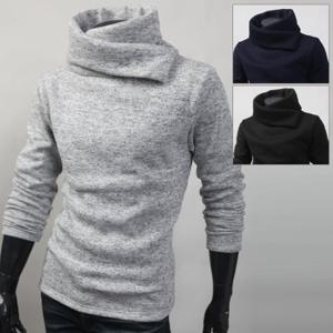 [위즈아이]남성 기모 베이직 터들 폴라티 니트 NR571N