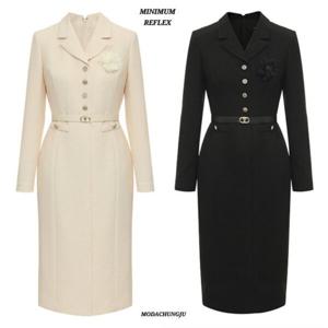 [미니멈]MD 카라넥 브로치 슬림 원피스  MD MMYCGWO8090_CJ