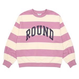 [에꼴리에]볼륨 소매 스트라이프 맨투맨티2 22D04532