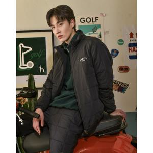 헤지스 골프 24FW 가격인하ONLINE EXCLUSIVEAfterhours캡슐 블랙 남성 스퀘어 퀼팅 패딩 점퍼 HUJU4D992BK