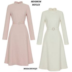 [미니멈]MD 진주 펄 하프넥 A라인 원피스 MD MMWDAWO0170_CJ