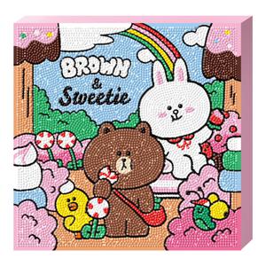 라인프렌즈 보석십자수 캔버스 스위츠 25x25 BS25-406