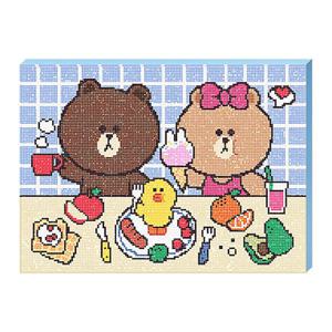 라인프렌즈 보석십자수 캔버스 해피 디저트 46x33.5 BS46-401