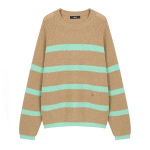 [에이비에프지]스프라이프패턴 루즈핏 롱 긴팔 니트 APY4QW51K