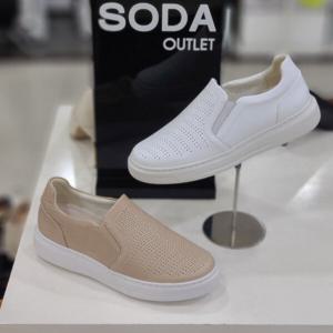 [소다][소다] 여성 데일리 경량 슬립온 스니커즈 FLS429_DG