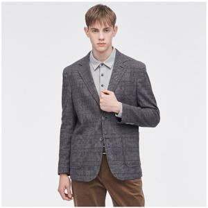 [링스골프][24FW] 남성 타운 체크패턴 자켓  L11D3JK142_GY_CC