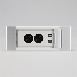 빌트인 가구 매입 슬라이드 콘센트 BID-2002MS 실버