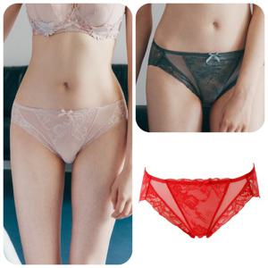 [비너스]오르화 로제레이스 새틴자수가 고급스러운 시스루 노라인 망사팬티 OPT5921S
