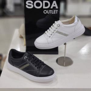 [소다][소다]여성 데일리 경량 밴딩끈 스니커즈 라인 FLS441_DG