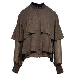 [데시데]시스루 펄소재 프릴자켓 DOW501