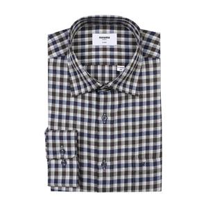 [레노마(셔츠)]윈도우 체크 기모 긴소매 일바핏 RNWSG0037BU