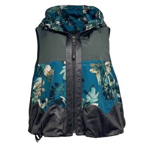 [데시데]프린트배색 벌룬라인 패딩 후드베스트 DOW612