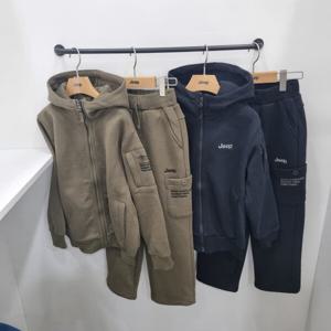 [지프키즈]기모 지프 루즈핏 후드집업세트KP4TZU041TPU945_JK