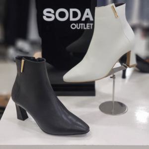[소다][소다]여성 장식 포인트 앵클 부츠 FLB315_DG