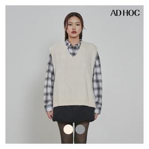 [애드호크]여성 브이넥 니트 베스트(HAAVK52)