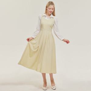 FOCUS  V넥뷔스티에플리츠롱원피스 PBVFF4S1OP3121