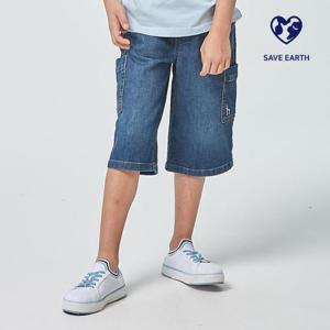 [헤지스 키즈]헤지스키즈 6부 데님 팬츠 HTM01PD02M_NV