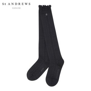 [세인트앤드류스] 여성 별 심볼 포인트 짜임 레이스 니삭스