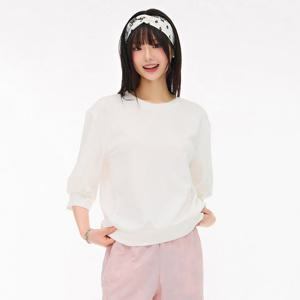 여성 소매변형 7부 티셔츠-EARG5169B0A