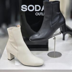 [소다][소다] 여성 데일리 스판 앵클 부츠 FLB302_DG