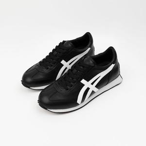 [신난다슈] 여성 스니커즈 4cm 키높이 운동화 단화 소가죽 발편한 쿠션 AG259031 블랙