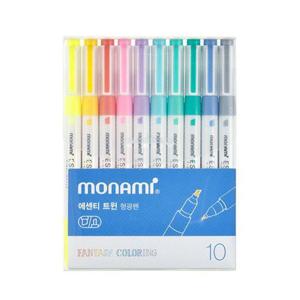 모나미 에센티 트윈 형광펜 10색 세트 1P 새학기 필기