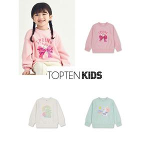 [탑텐키즈]MKF1TR2102 여아) 라이트 테리 더블시퀸 스웨트셔츠