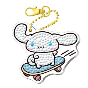 산리오 시나모롤 스케이트보드 보석십자수 키링 BSK1-87