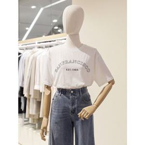 SOUP 숲 레터링 배색 반팔 티셔츠 (SB3ST34)