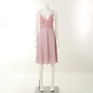 [와코루] 삼각컵 스타일의 세련된 원톤레이스 매칭한 풀슬립 (WFS2080-SK CO)