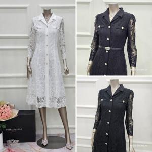 [미니멈]MD 카라넥 플라워 레이스 루즈 원피스 MD MXBAWO3520 M_