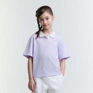 K252GPL910 여아 카라 반팔 LAVENDER