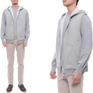 [브루넬로쿠치넬리] 25SS 남성 면혼방 후드 집업 베스트 (MM8319079G C1252 25S)