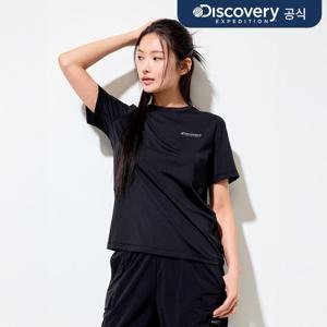 여성 절개 기능성 반팔티셔츠 (BLACK)  DWRS6B053-BKS