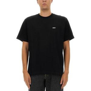 오베이 블랙 크루넥 베이직 디자인 티셔츠 131080365 BLACK