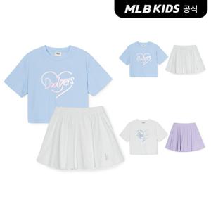 [MLB키즈 공식] 하트 스포티브 여아 티셔츠 세트 (2color) 7FS1H0153