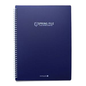 모닝글로리 K컬러 스프링 클리어화일 40P (네이비) 사무용화일 서류정리 서류정리화일 다용도파일 문서보관