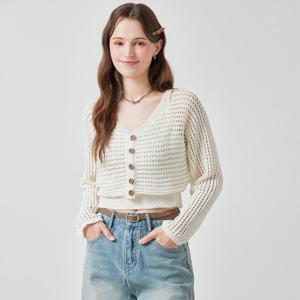 FOCUS   2SET 써머 그물 니트 가디건+ 나시 PBBF5M1KC4551