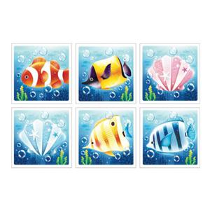 논슬립(6매) 열대어친구들 NSF-32116 미끄럼방지스티커 데코스티커 욕실스티커 욕조스티커 욕조논슬립스티