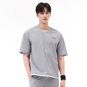 남성 스트레치 V넥 반팔 티셔츠-EBRK5824D02